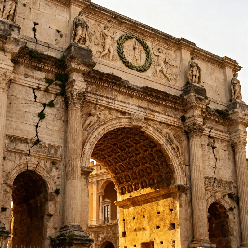 Majestic Ancient Roman City Gate
