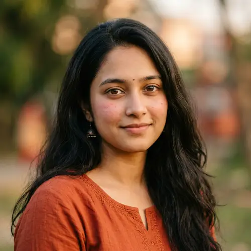 Captivating South Asian Girl with Warm Brown Eyes