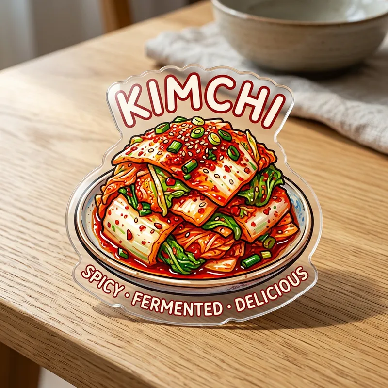 Kimchi Sticker with Colorful 3D Design