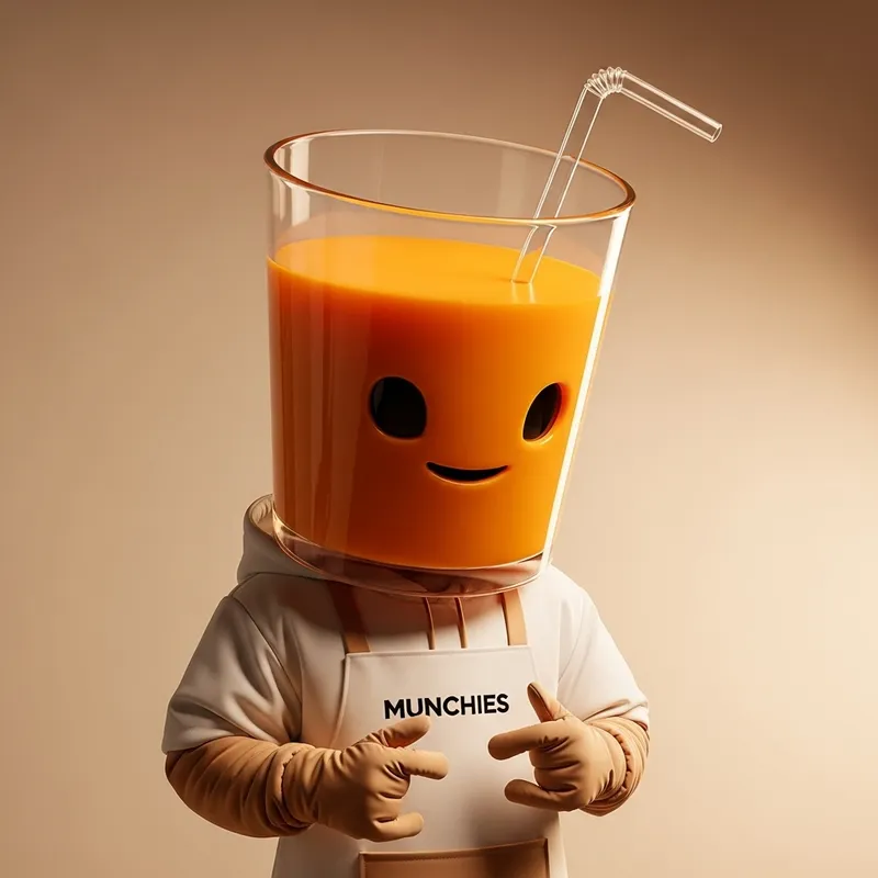 Premium Cafe Mascot Design for Munchies