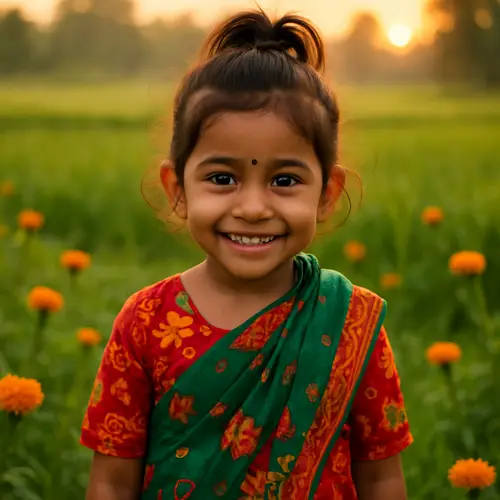 Innocent Portrait of a Bangladeshi Mother