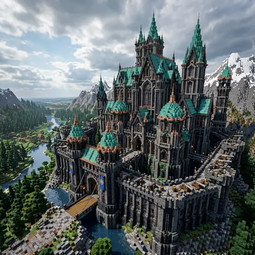 Modern Medieval Gothic Castle in Minecraft | High Definition