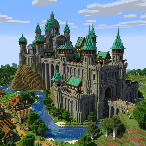 High-Definition Medieval Roman Castle in Minecraft