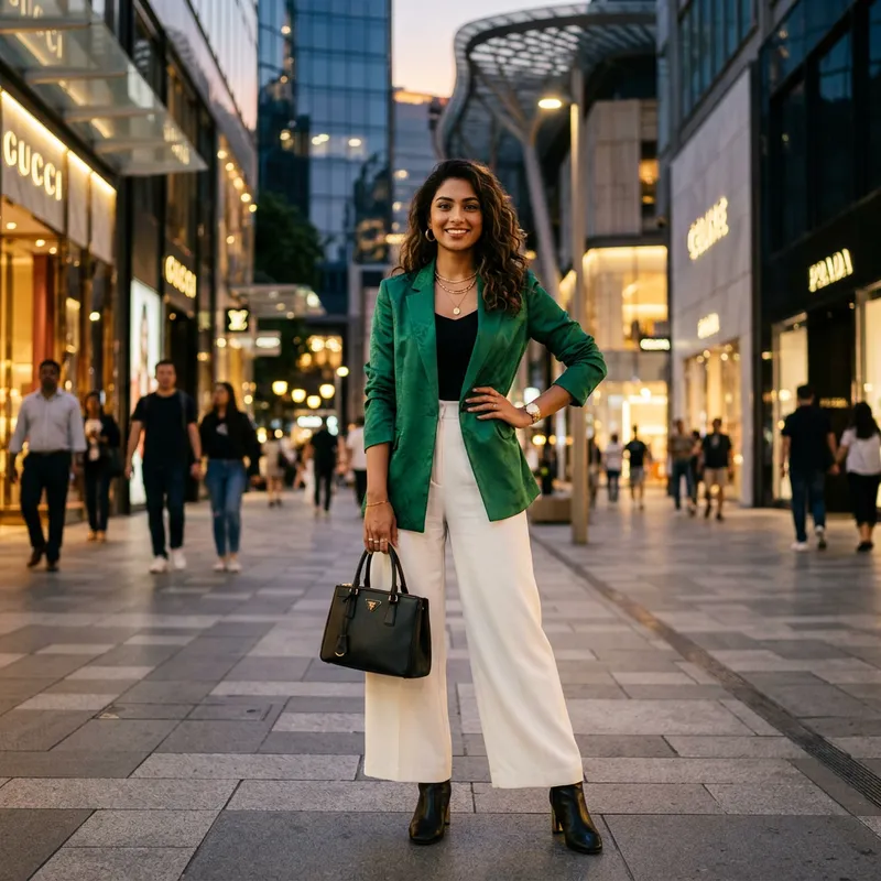 Hot Model in Stylish South Asian Fashion Pose