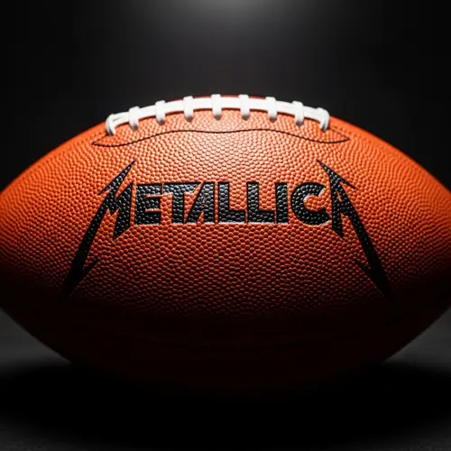 Metallica Logo Football - Unique Sports Gear