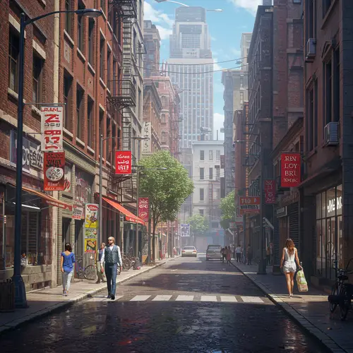 Futuristic Urban Scene Digital Art