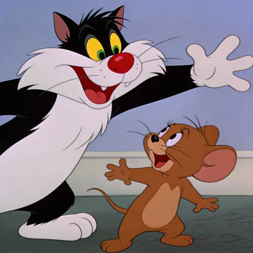 Billy the Cat and Bobby the Mouse in Looney Tunes Style