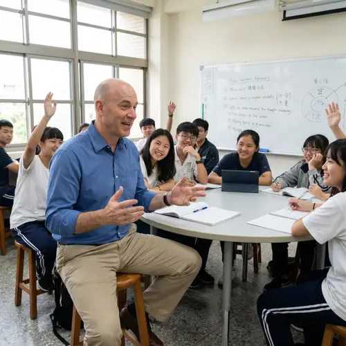 Engaging Conversation Class with Energetic Teacher