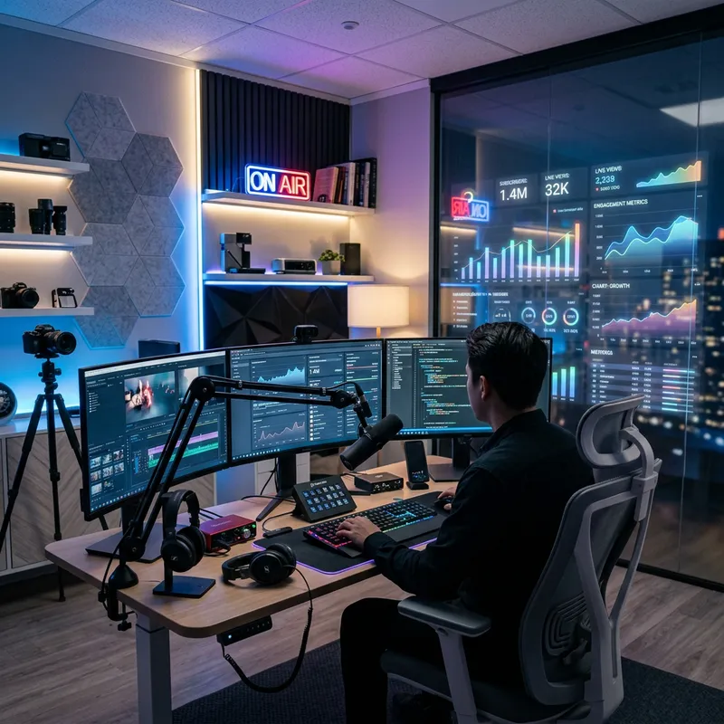 Futuristic Digital Office Design for Waleed's YouTube Channel Futuristic Digital Office Design for Waleed's YouTube Channel