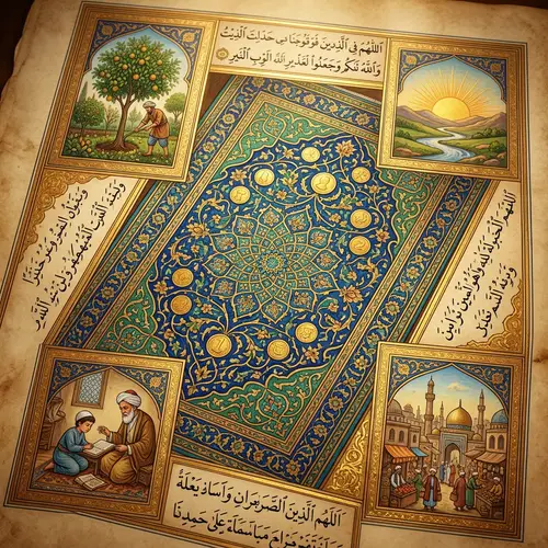 Islamic Art: Maximize Returns with Ornate Carpet & Golden Coins