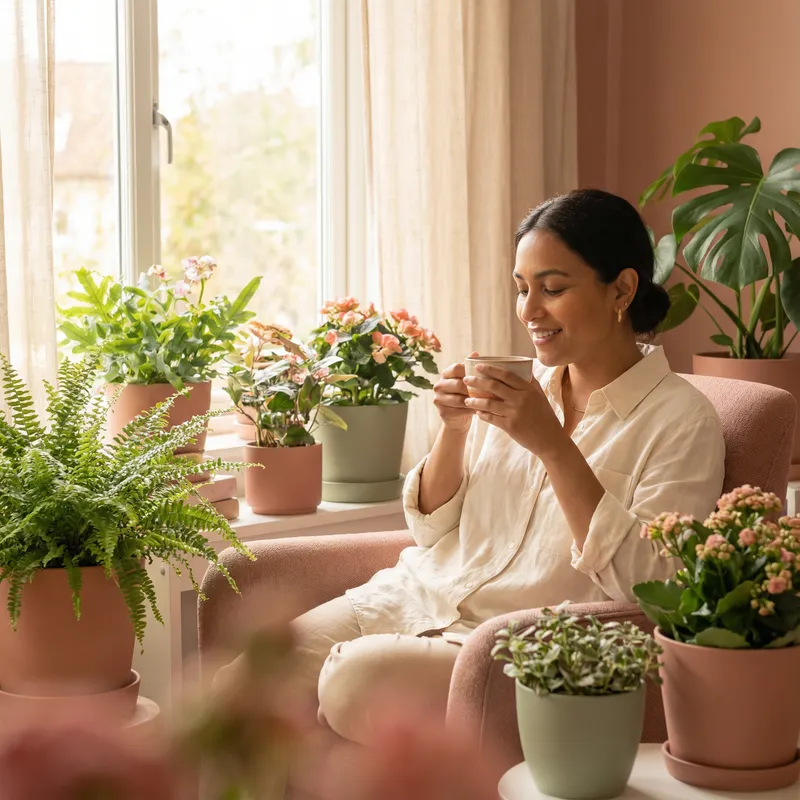 Serene Moments: Model by Sunlit Window Serene Moments: Model by Sunlit Window