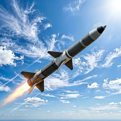 Cylindrical Missile Soaring High in the Sky