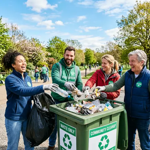 Cheerful Europeans Keeping Environment Clean | Trash Disposal in Action
