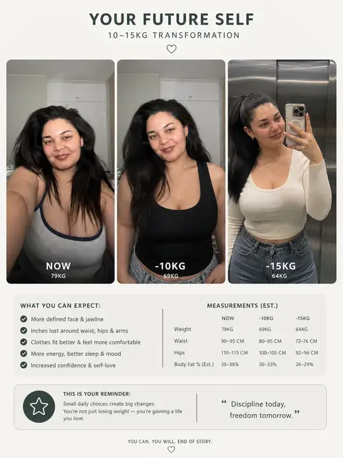 Visualize Your Weight Loss Journey: 10-15kg Goals