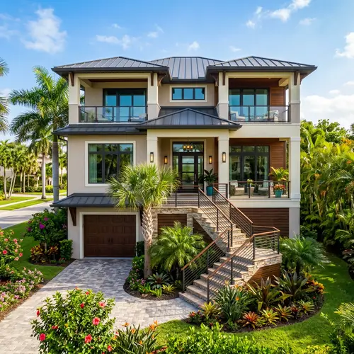 Elegant Three-Story House Design in Florida