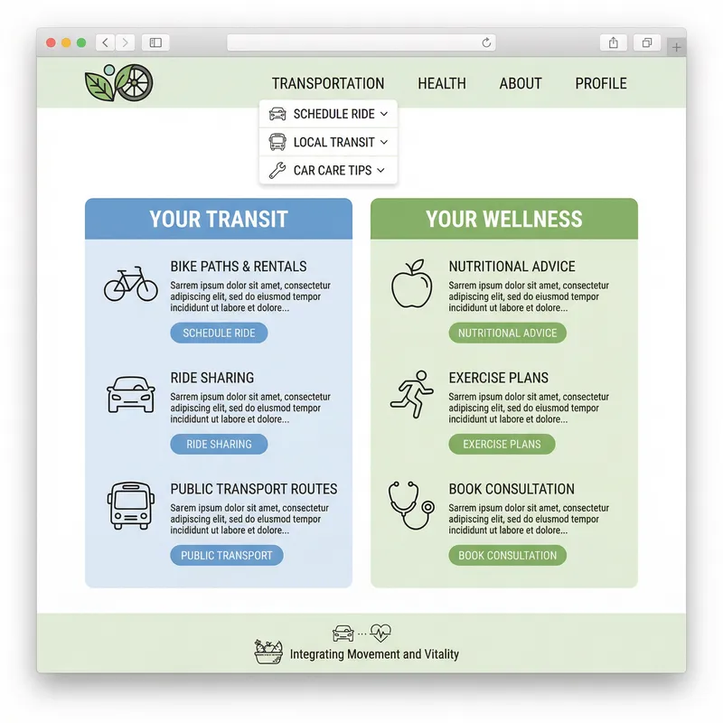 Transportation & Health: Interface Sample for Rides & Tips Transportation & Health: Interface Sample for Rides & Tips
