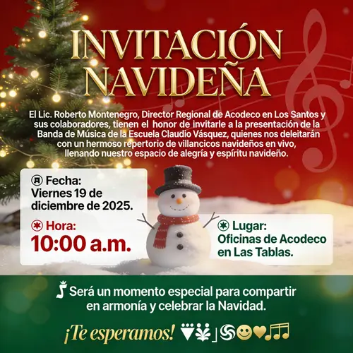 Christmas Invitation: Music Presentation by Claudio Vásquez
