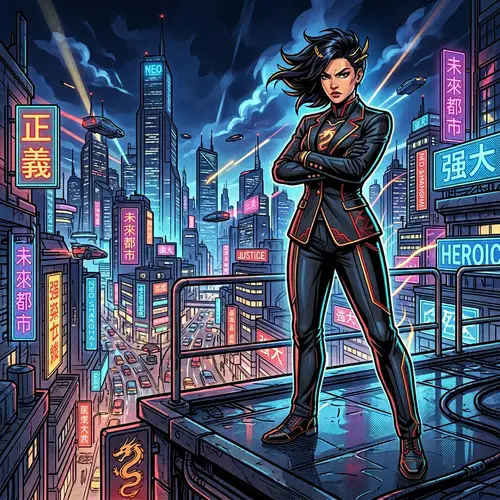 Powerful Chinese Woman | Comic Book-Inspired Art