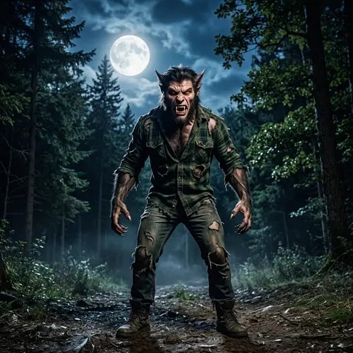 Fascinating Werewolf Transformation Under the Full Moon