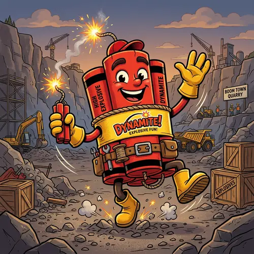 Dynamite Themed Mascot Design | Custom Mascots