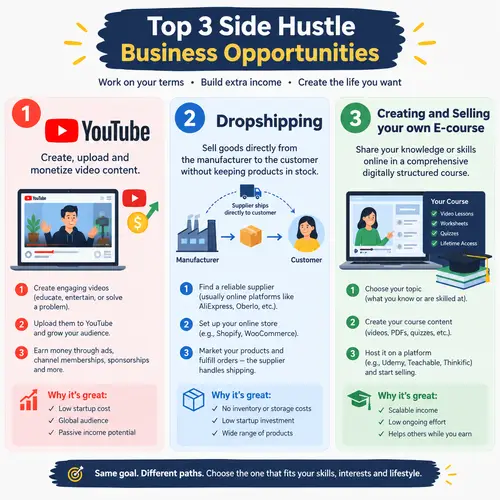 Top 3 Side Hustle Opportunities for Extra Income