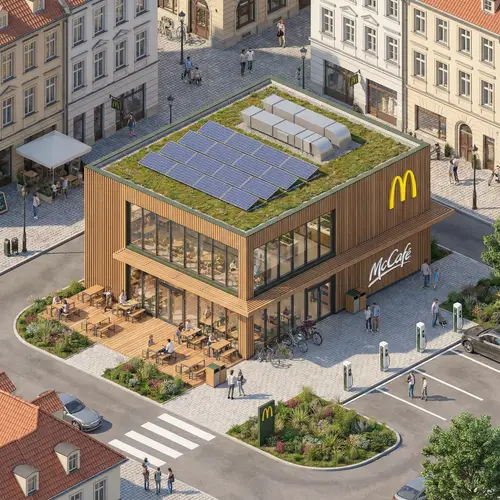 Isometric McDonald's Restaurant in Europe