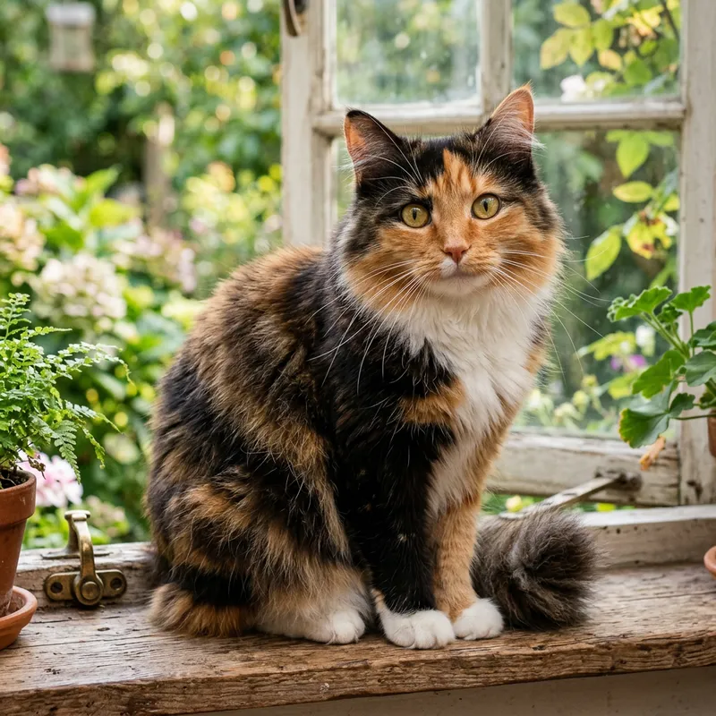 Realistic Cat Image: Elegant Whiskers, Fluffy Fur, Curious Eyes