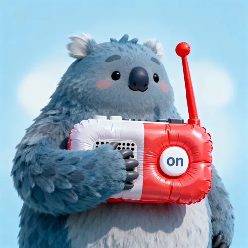 Blue Graouli with Inflatable Radio