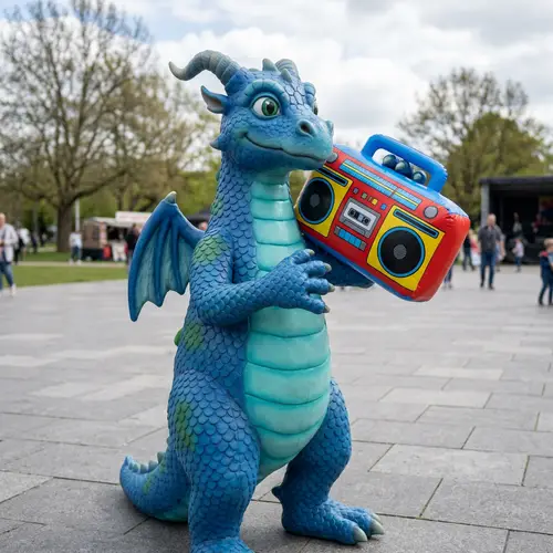 Blue Graouli with Inflatable Radio