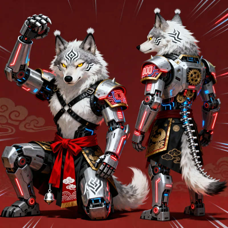 Full-Body Anthro Character Reference Sheet