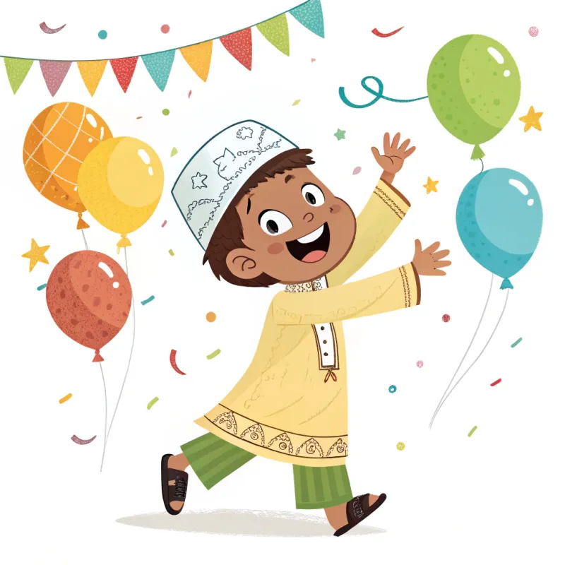 حسن يحتفل بعيد الفطر بفرحة لا تُنسى