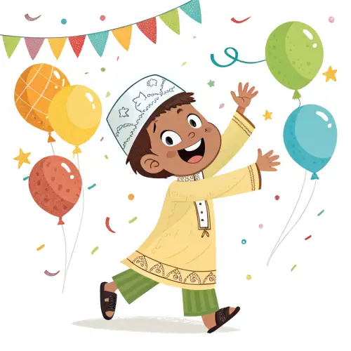 حسن يحتفل بعيد الفطر بفرحة لا تُنسى