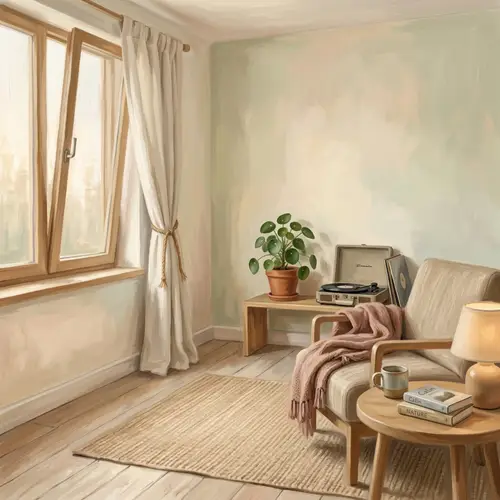 Cozy Minimalist Room Painting: Lofi Style Artwork