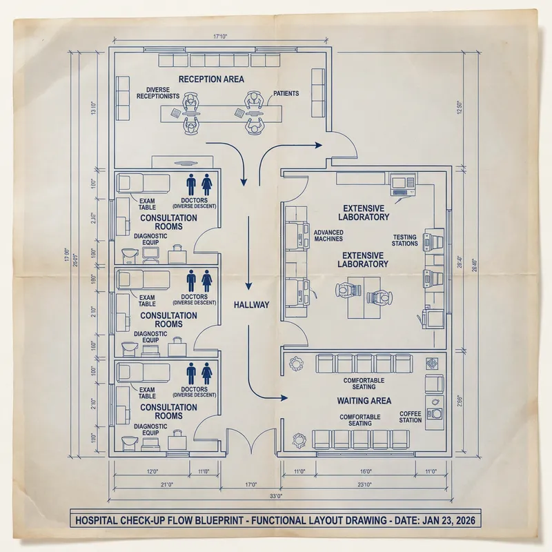 Hospital Check-Up Service Blueprint for Efficient Care