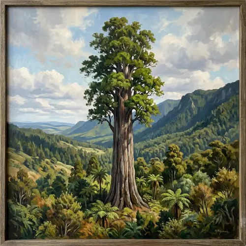 Majestic Totara Tree - Imposing Beauty of New Zealand Flora