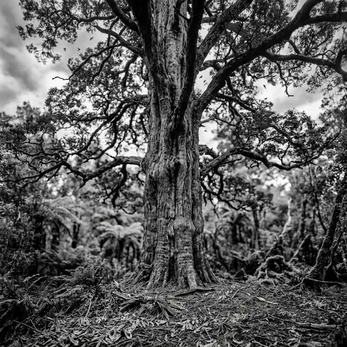 Majestic Totara Tree: Capturing Serene Wilderness Beauty