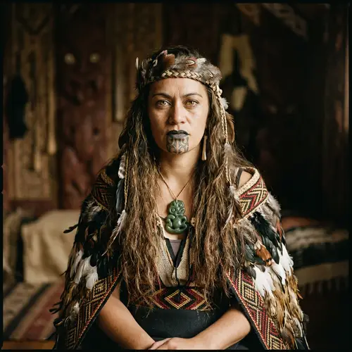 Maori Woman in Traditional Dress: Cultural Essence Captured