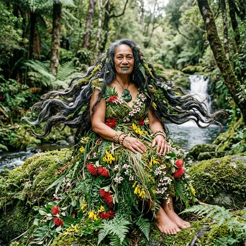 Earth Mother Figure Inspired by Papatuanuku in Maori Mythology