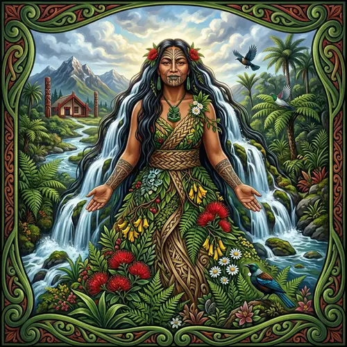 Papatūānuku: Māori Earth Mother Digital Painting