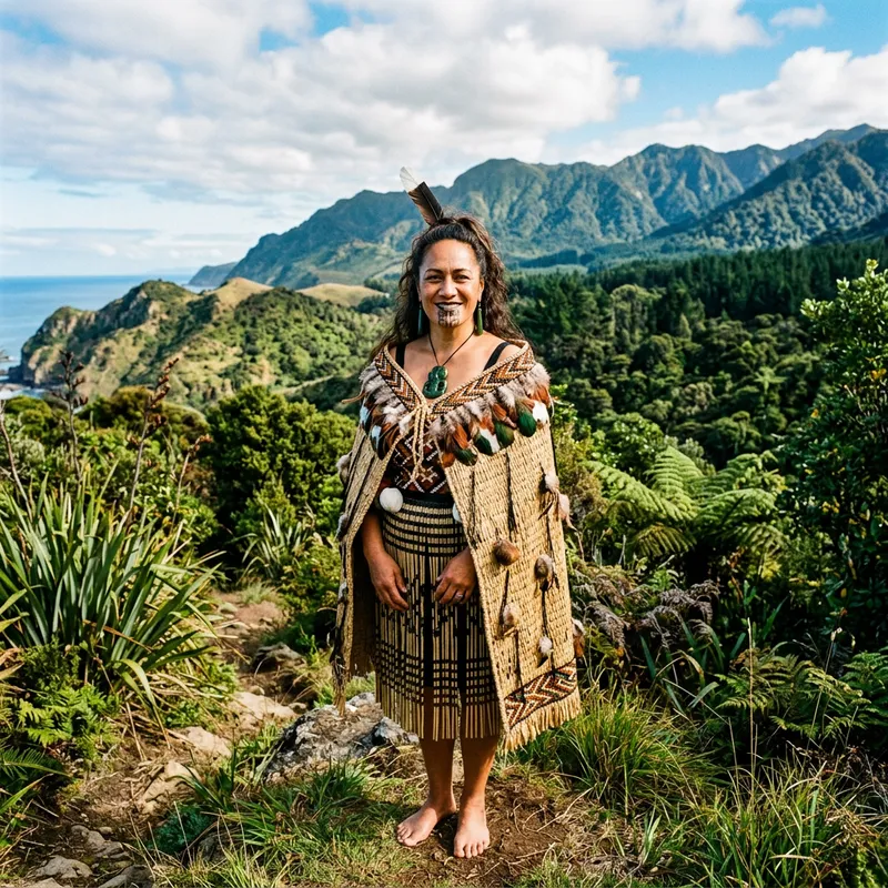 Captivating Maori Woman with Huia Feather | Cultural Beauty Captivating Maori Woman with Huia Feather | Cultural Beauty