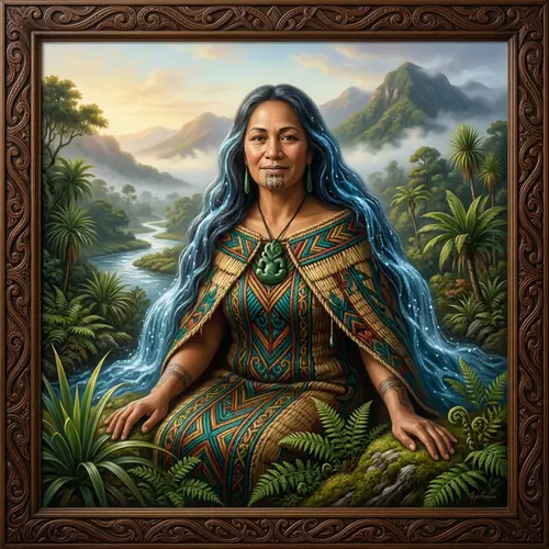 Papatuanuku: Maori Mother Earth Interpretation with Renaissance Style