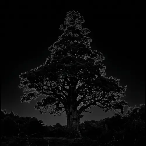 Totara Tree Silhouette: Timeless Beauty of New Zealand Evergreen