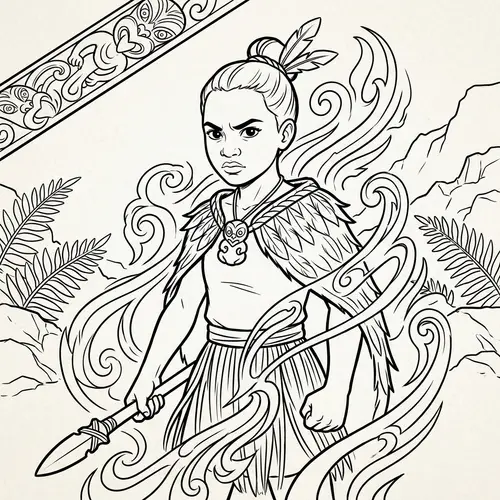 Maori Girl Warrior - Strength and Courage Displayed