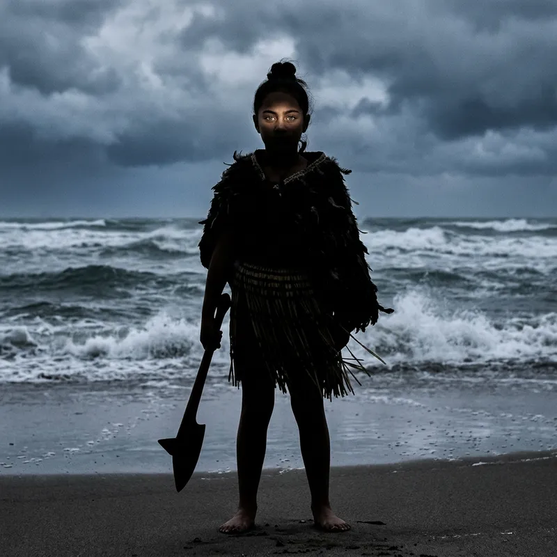 Maori Girl Warrior: Strength and Courage Personified