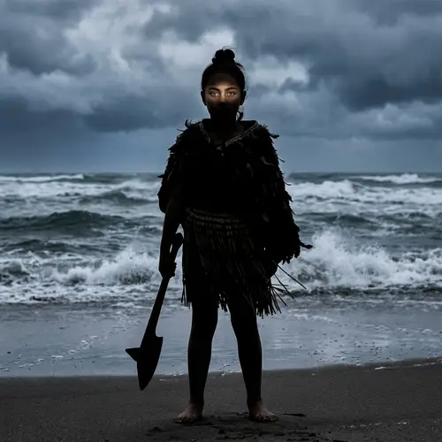 Young Maori Girl Warrior: A Symbol of Strength and Courage
