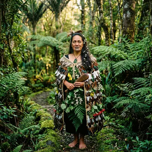 Maori Woman in Traditional Attire | Fine Art Portrait Photography