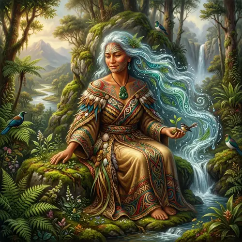 Papatuanuku: Symbolic Mother Earth in Vibrant Maori Art