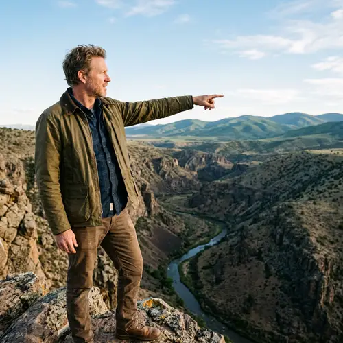 Man Pointing towards the Horizon | Longing to Reach It