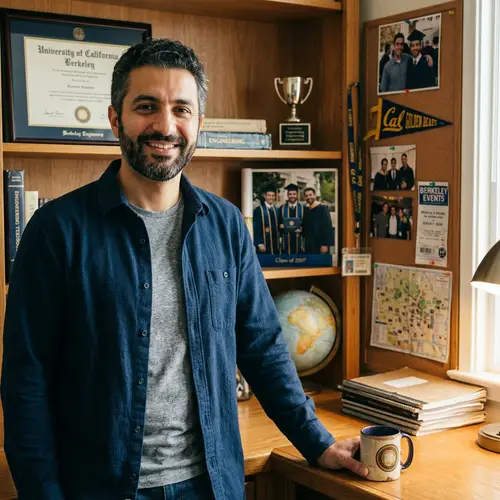 Middle-Eastern Adult with Student Keepsakes | Academic Past