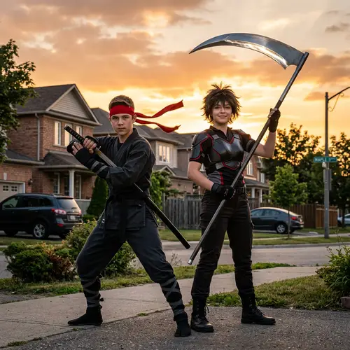 Randy Cunningham & Ruby Rose: Teen Martial Arts Duo in Action